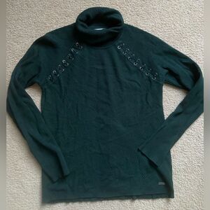 calvin klein green long sleeve sweater